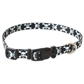 Pet Attire Styles Skulls Adjustable Dog Collar (Option: 8")