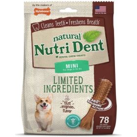 Nylabone Natural Nutri Dent Filet Mignon Dental Chews (Option: Limited Ingredients)