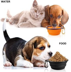 2PCS Folding Bowl Outdoor Portable Dog Bowl Drinking Bowl Dog Bowl Cat Bowl Pet accompanying Cup Dog Bowl (colour: (2pcs)Large buckle 1000ml)