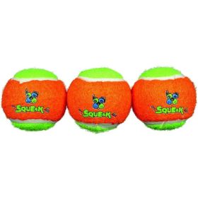 Spunky Pup Squeak Tennis Balls Dog Toy (Option: Small)